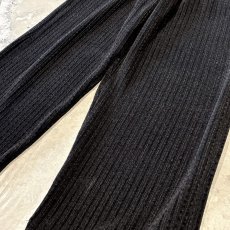 画像6: 【WONDERGROUND】RIB WIDE SILHOUETTE VELOUR PANTS / BLACK / OS (6)