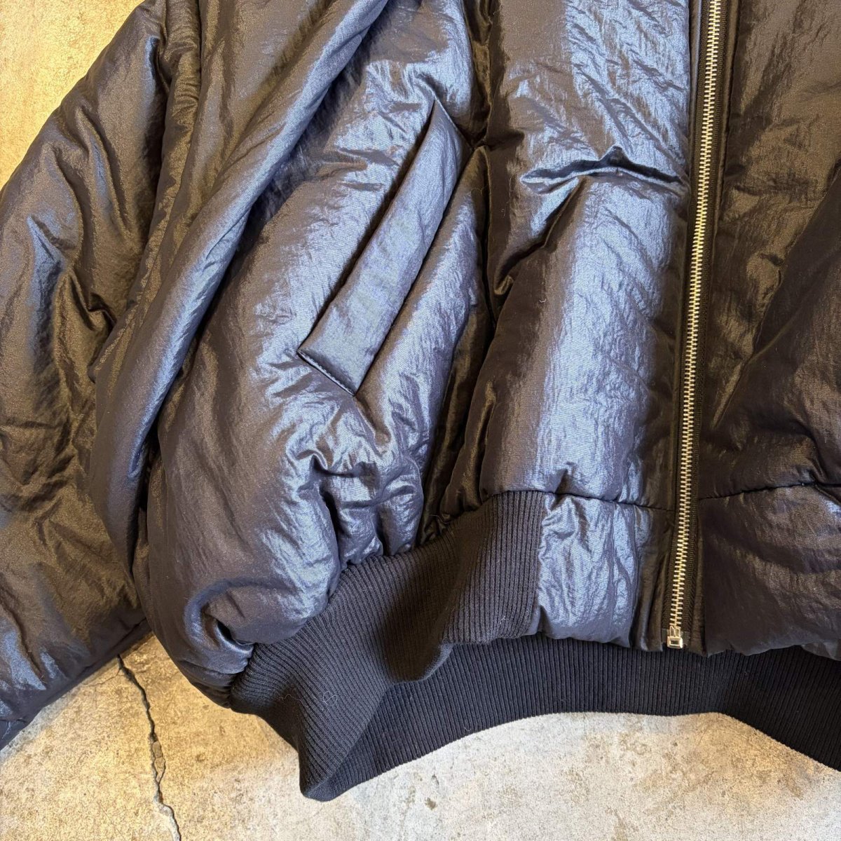 画像4: 【WONDERGROUND】 SAILOR NYLON DOWN ZIP UP SHORT JACKET / BLACK / OS (4)