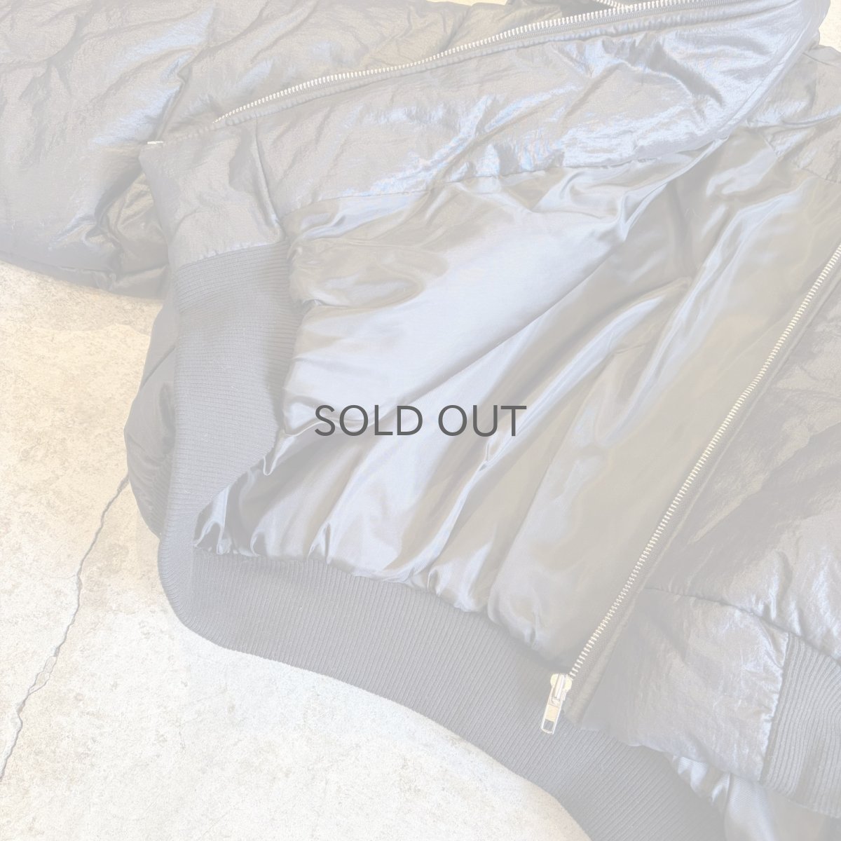 画像8: 【WONDERGROUND】 SAILOR NYLON DOWN ZIP UP SHORT JACKET / BLACK / OS (8)