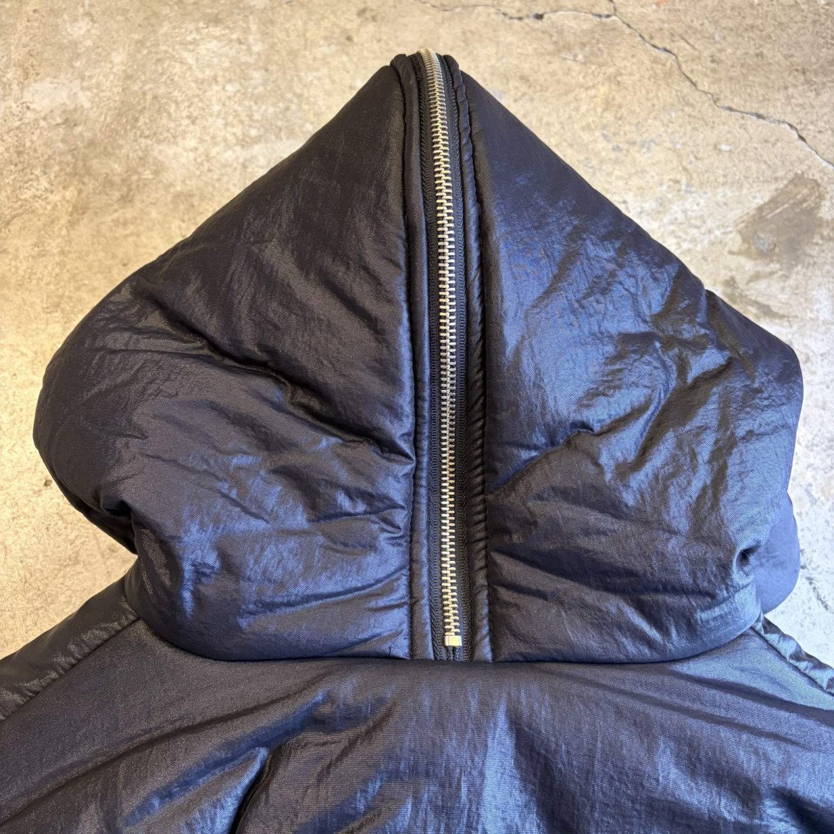 画像11: 【WONDERGROUND】 SAILOR NYLON DOWN ZIP UP SHORT JACKET / BLACK / OS (11)