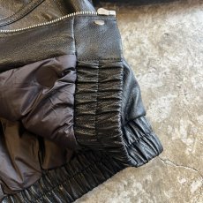 画像5: NECK BOA DESIGN FAUX LEATHER ZIP UP JACKET / Ladies L (5)