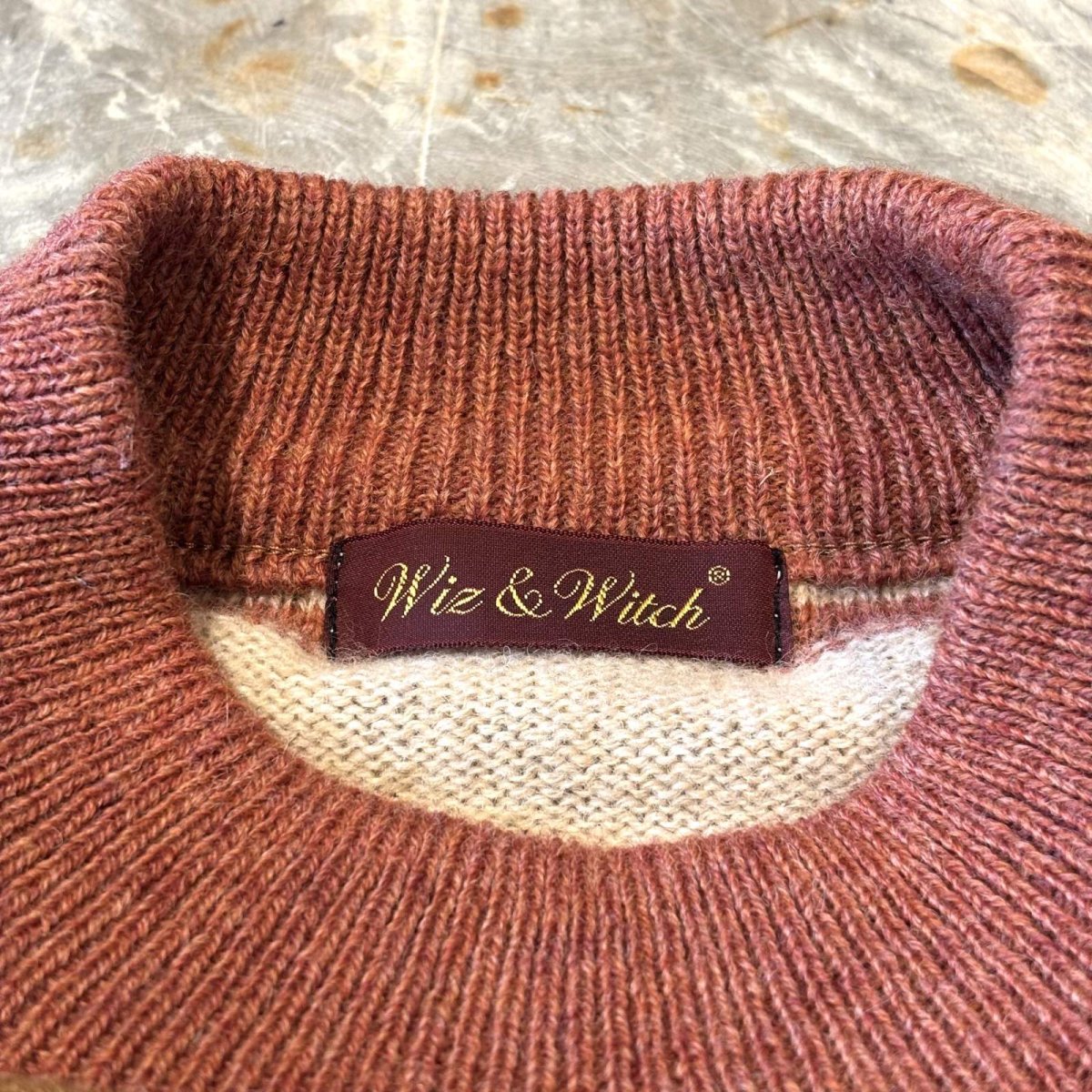 画像10: 【Wiz&Witch】"UNITED" THREE FACE DECORATIVE KNIT SWETER / OS (10)