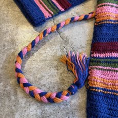 画像8: MULTI BORDER COLOR DESIGN KNIT LONG CARDIGAN / Ladies L (8)