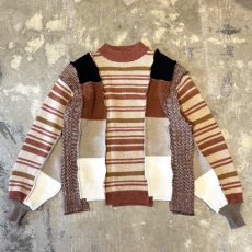 画像1: 【Wiz&Witch】"UNITED" THREE FACE DECORATIVE KNIT SWETER / OS (1)