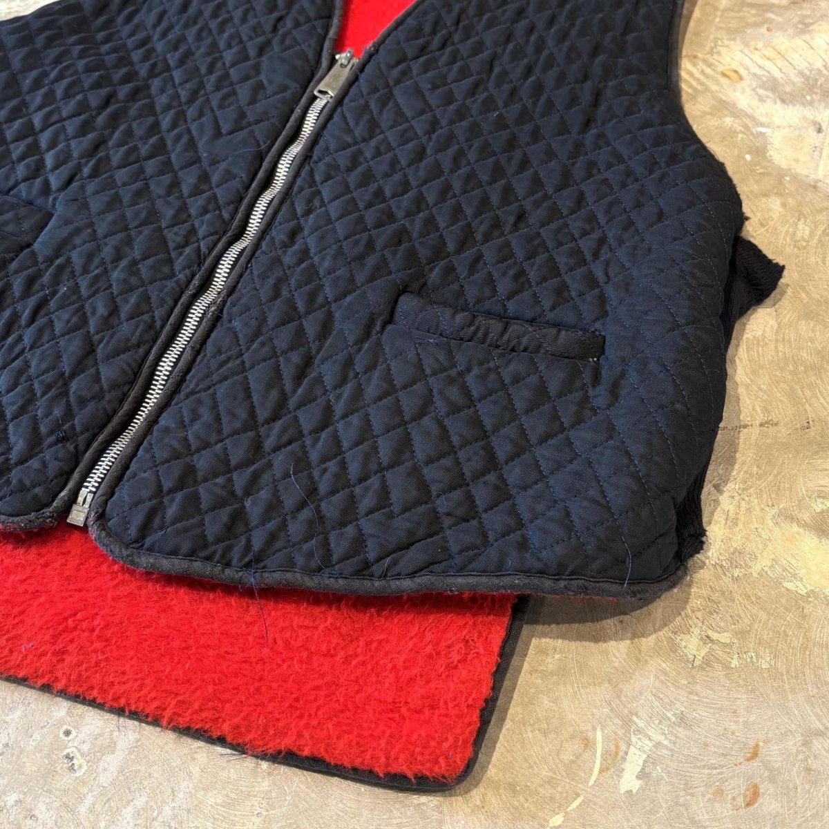 画像6: OLD BOA LINER ZIP UP QUILTING VEST / Mens M~L (6)