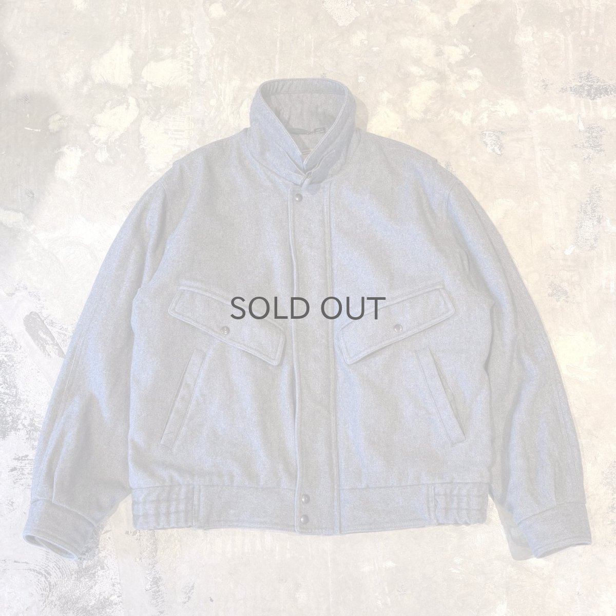 画像2: 2WAY COLLAR FRONT FLAP ZIP UP WOOL JACKET / Mens L (2)