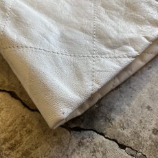 画像4: WHITE COLOR STITCH DESIGN REAL LEATHER SKIRT / W29(M) (4)