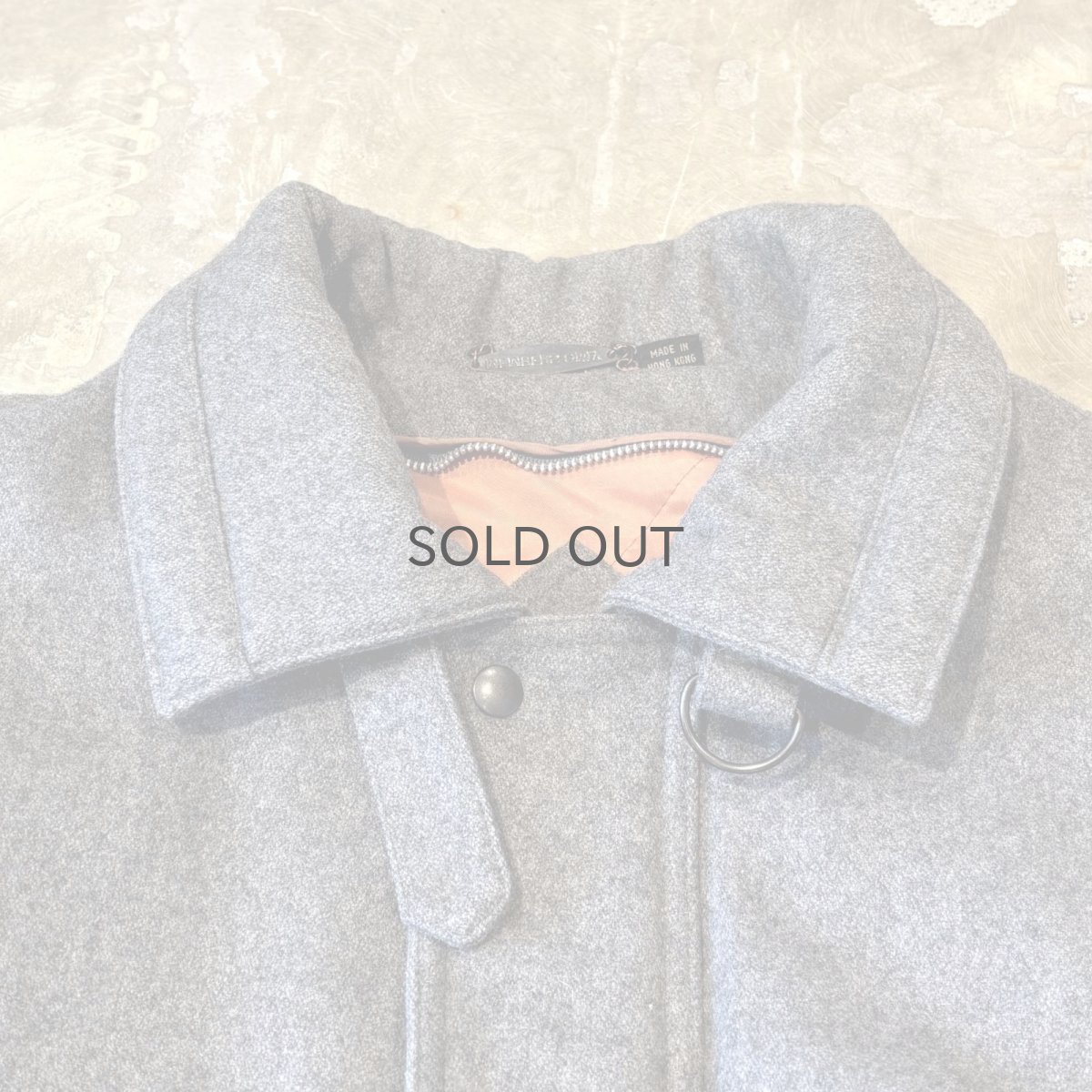 画像11: 2WAY COLLAR FRONT FLAP ZIP UP WOOL JACKET / Mens L (11)