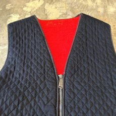 画像12: OLD BOA LINER ZIP UP QUILTING VEST / Mens M~L (12)