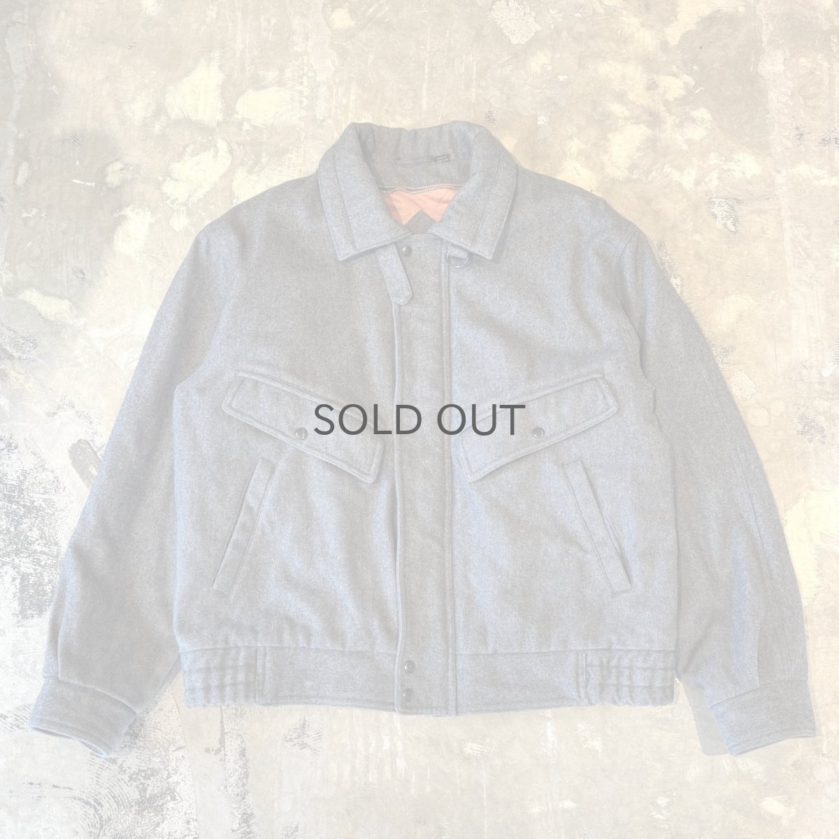 画像1: 2WAY COLLAR FRONT FLAP ZIP UP WOOL JACKET / Mens L (1)