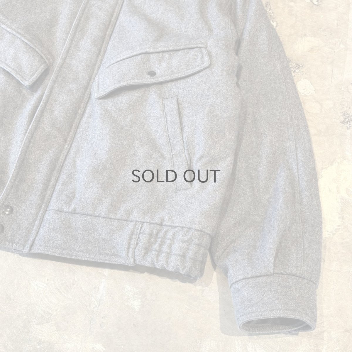 画像7: 2WAY COLLAR FRONT FLAP ZIP UP WOOL JACKET / Mens L (7)