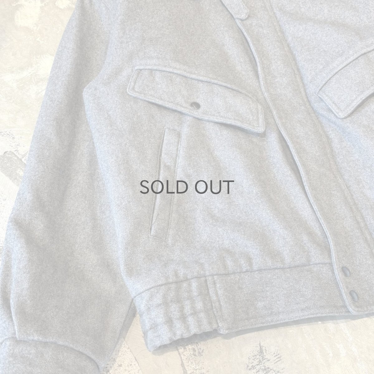 画像6: 2WAY COLLAR FRONT FLAP ZIP UP WOOL JACKET / Mens L (6)