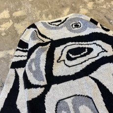 画像3: ALLL OVER ART GRAPHIC PATTERN KNIT SWEATER / Mens L (3)