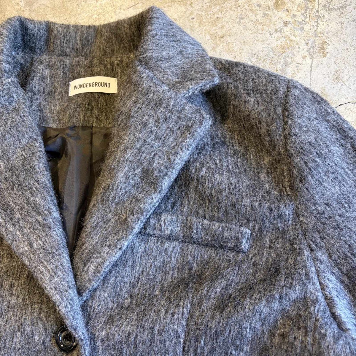 画像7: 【WONDERGROUND】FAUX MOHAIR TAILORED JACKET / GREY / OS (7)
