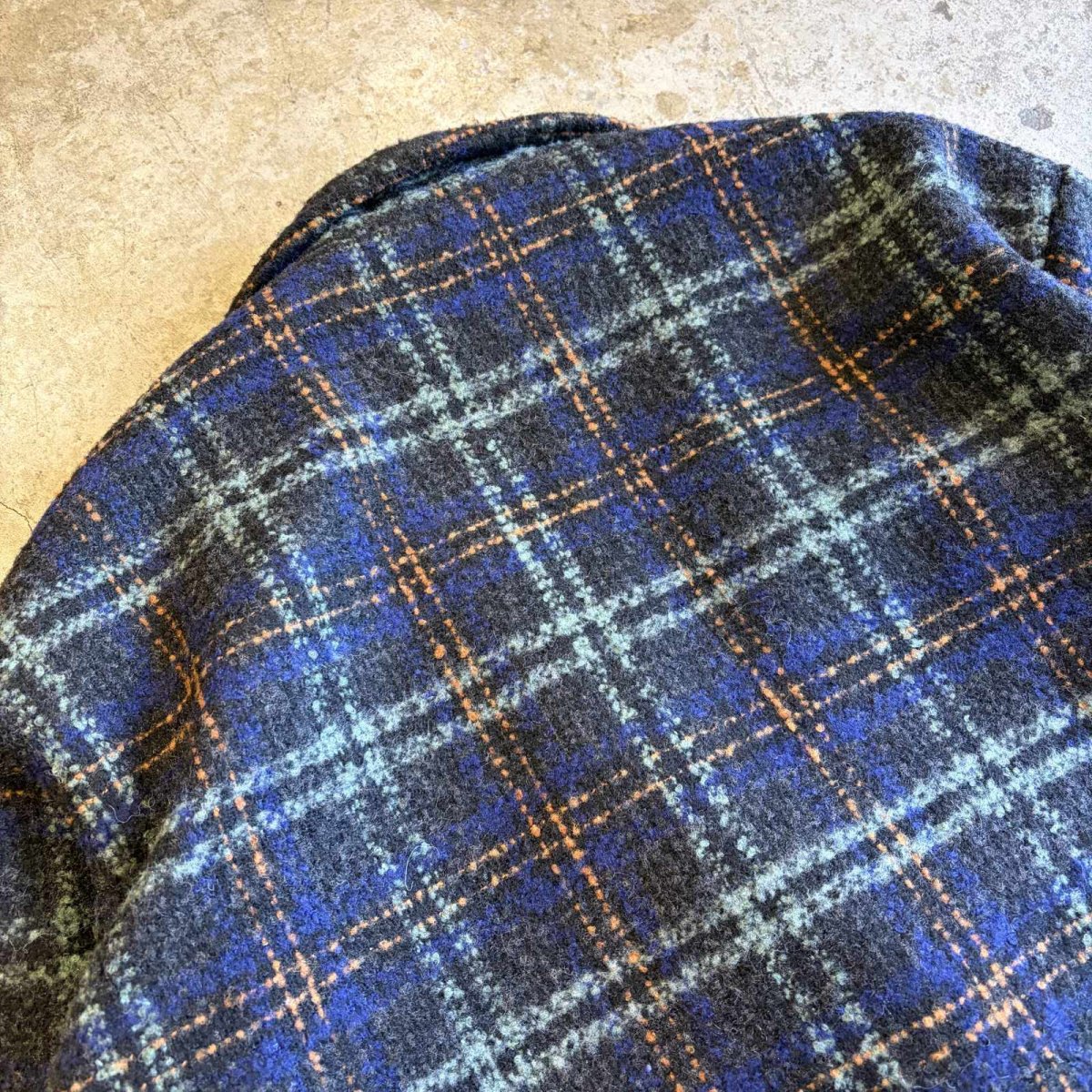 画像11: ALL OVER MIX COLOR CHECK PATTERN TWEED DOUBLE DESIGN JACKET / Ladies L (11)