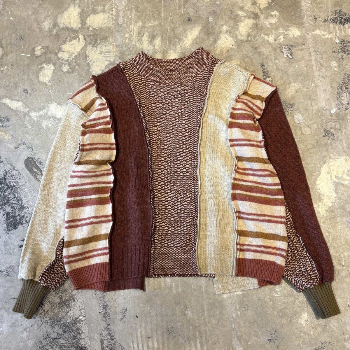 画像1: 【Wiz&Witch】"UNITED" THREE FACE DECORATIVE KNIT SWETER / OS (1)