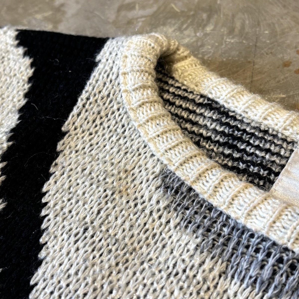 画像10: ALLL OVER ART GRAPHIC PATTERN KNIT SWEATER / Mens L (10)