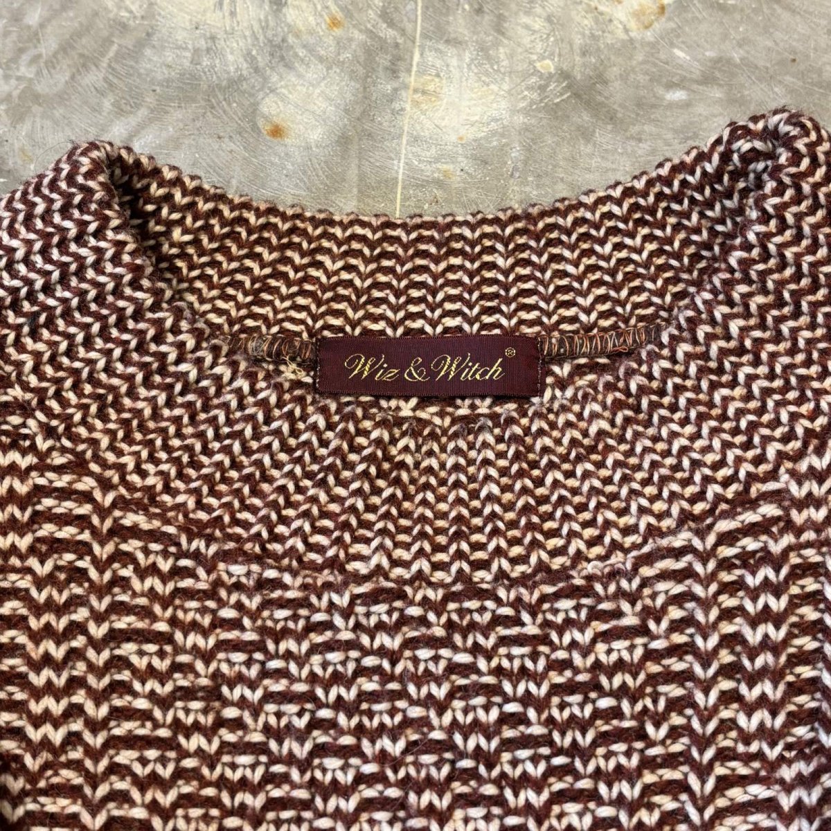 画像10: 【Wiz&Witch】"UNITED" THREE FACE DECORATIVE KNIT SWETER / OS (10)