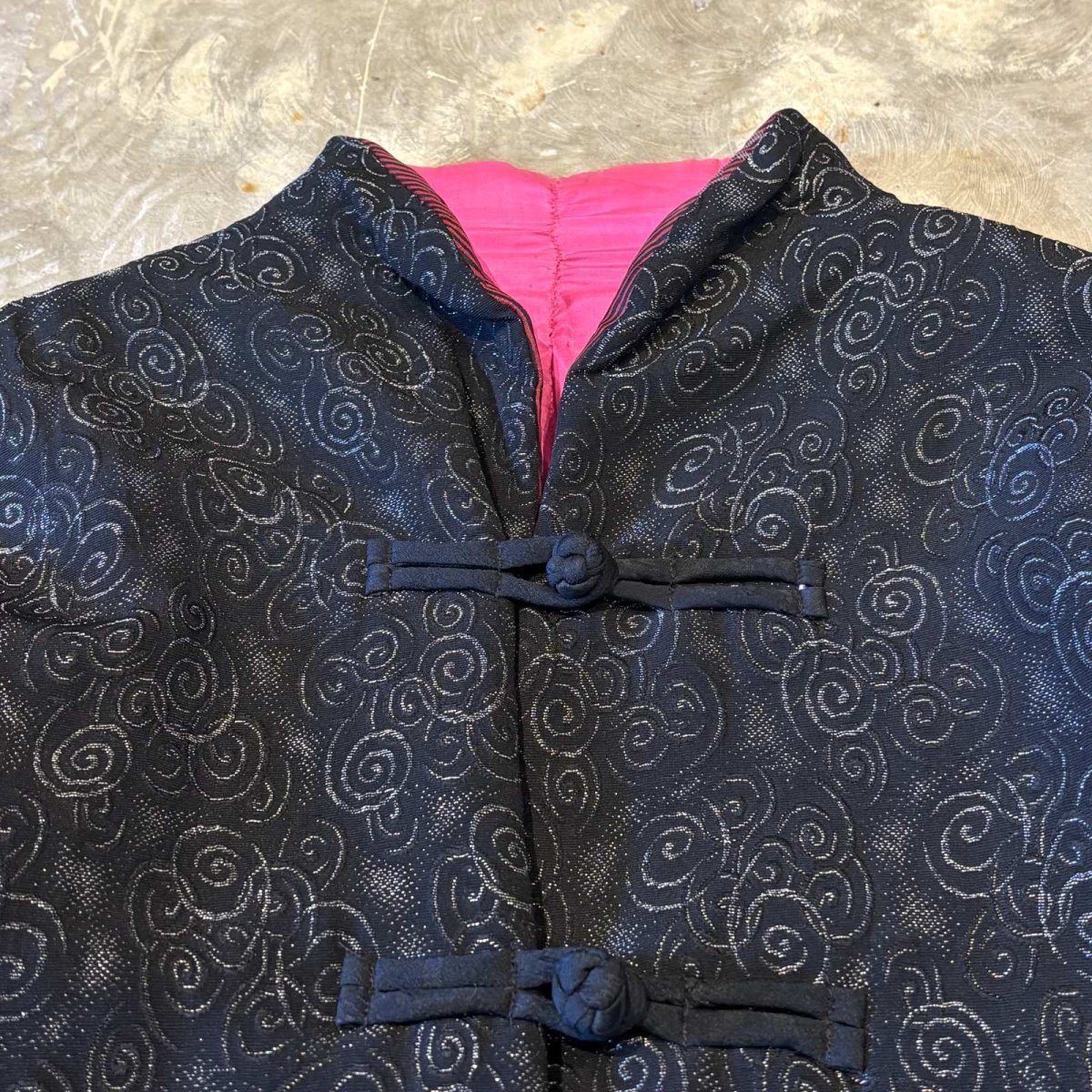 画像11: ALL OVER PATTERN COLOR LINER CHINA BUTTON JACKET / Mens L (11)