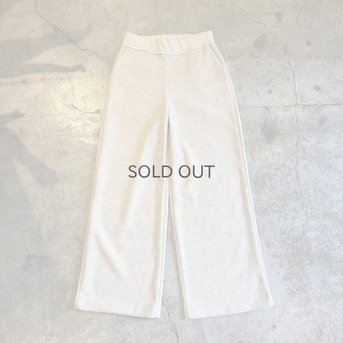 画像1: IVORY COLOR DESIGN KNIT PANTS / W26~W34 (1)