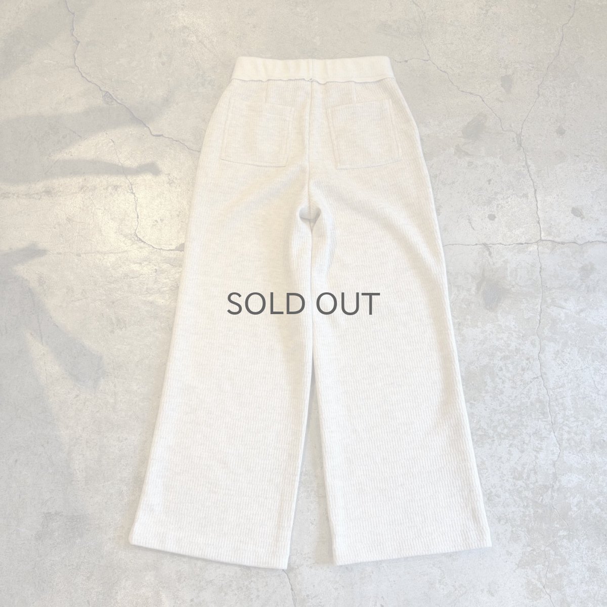 画像2: IVORY COLOR DESIGN KNIT PANTS / W26~W34 (2)