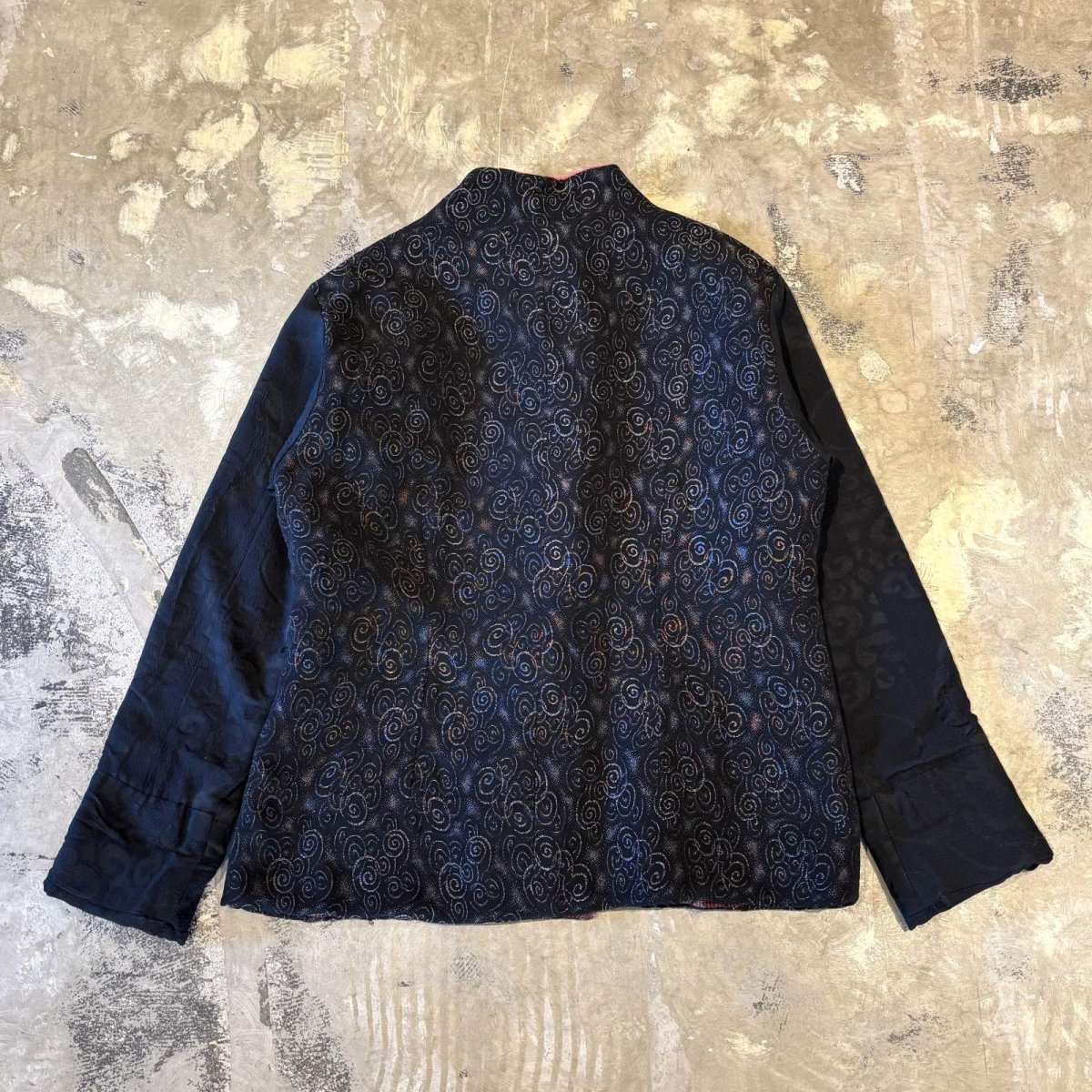 画像2: ALL OVER PATTERN COLOR LINER CHINA BUTTON JACKET / Mens L (2)
