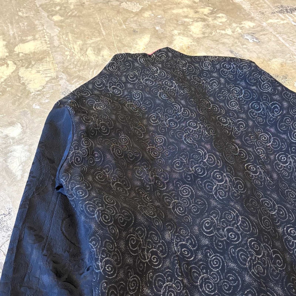 画像9: ALL OVER PATTERN COLOR LINER CHINA BUTTON JACKET / Mens L (9)