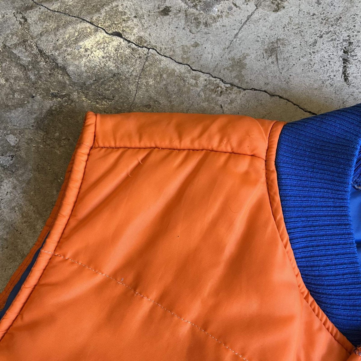 画像8: OLD BI COLOR DEUBLE POCKET DESIGN QUILTING VEST / Ladies L (8)