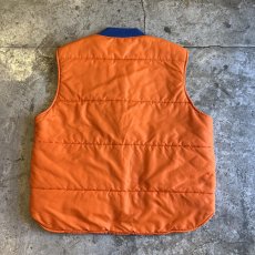 画像2: OLD BI COLOR DEUBLE POCKET DESIGN QUILTING VEST / Ladies L (2)