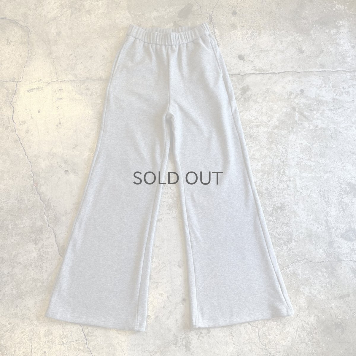 画像3: 2 WAY SKIRT LAYERED DESIGN SOFT FLARE SWEAT PANTS / W22~W30 (3)