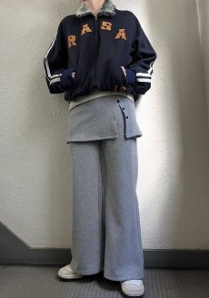 画像13: 2 WAY SKIRT LAYERED DESIGN SOFT FLARE SWEAT PANTS / W22~W30 (13)