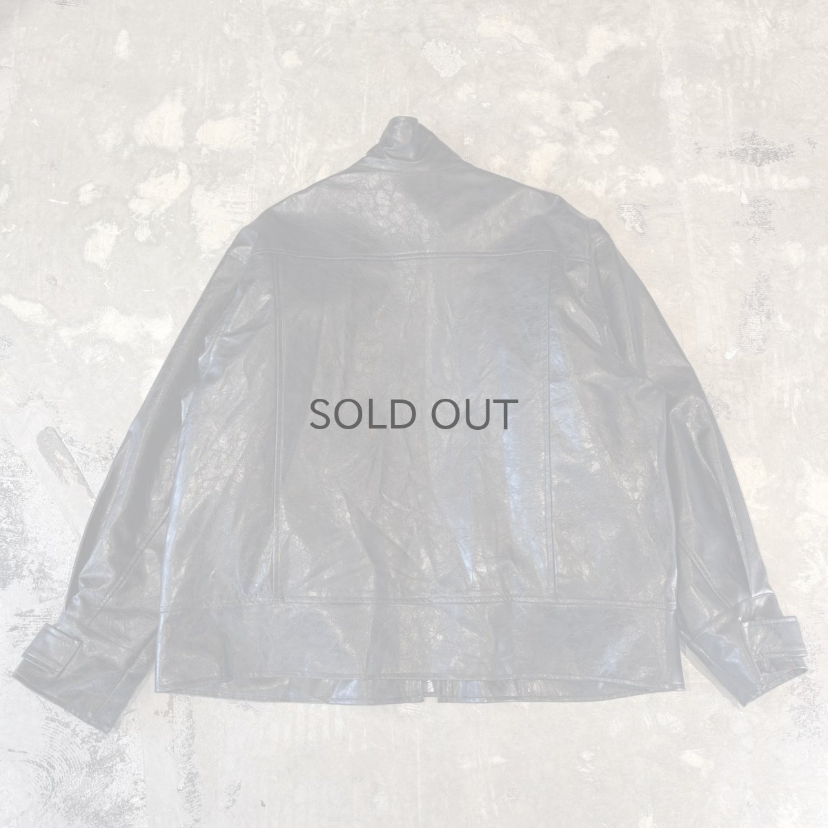 画像2: FAUX LEATHER HI-NECK FIREMAN JACKET / Mens L (2)