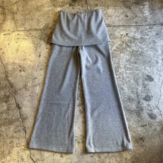 画像2: 2 WAY SKIRT LAYERED DESIGN SOFT FLARE SWEAT PANTS / W22~W30 (2)