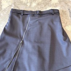 画像10: 【WONDERGROUND】ZIP SKIRT LAYERED BELTED SLACKS / GREY / OS (10)