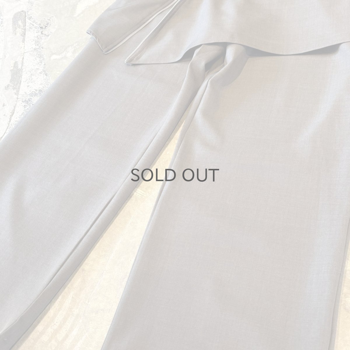 画像6: 【WONDERGROUND】ZIP SKIRT LAYERED BELTED SLACKS / KHAKI / OS (6)