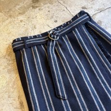 画像3: STRIPE PATTERN SLIT DESIGN BELT SKIRT / FREE~W30 (3)