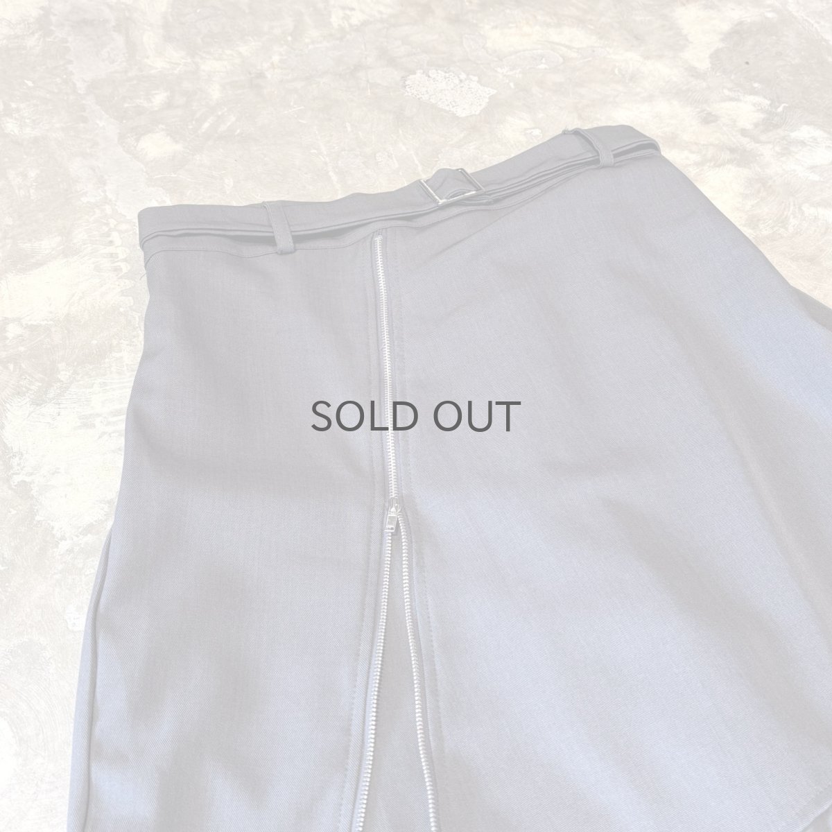 画像3: 【WONDERGROUND】ZIP SKIRT LAYERED BELTED SLACKS / GREY / OS (3)