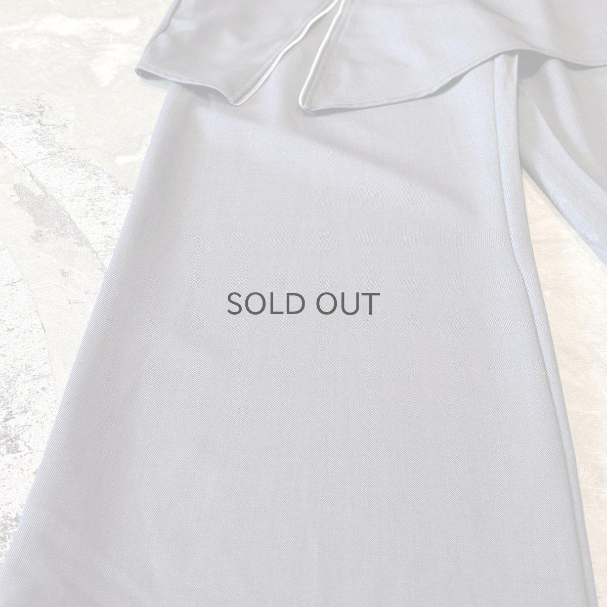 画像7: 【WONDERGROUND】ZIP SKIRT LAYERED BELTED SLACKS / GREY / OS (7)