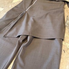 画像4: 【WONDERGROUND】ZIP SKIRT LAYERED BELTED SLACKS / KHAKI / OS (4)