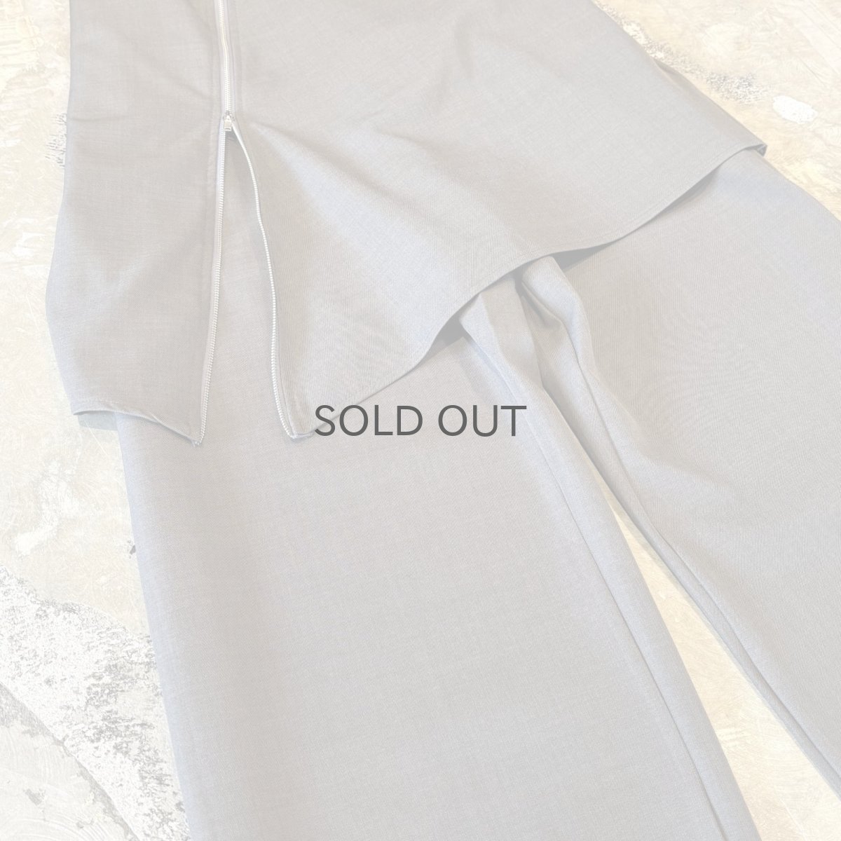 画像5: 【WONDERGROUND】ZIP SKIRT LAYERED BELTED SLACKS / KHAKI / OS (5)