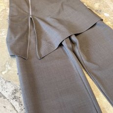 画像5: 【WONDERGROUND】ZIP SKIRT LAYERED BELTED SLACKS / KHAKI / OS (5)