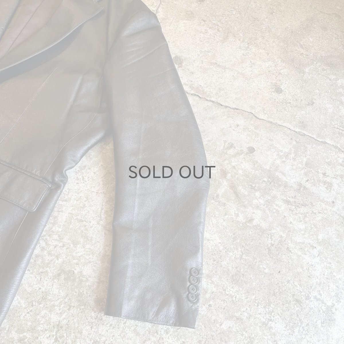 画像7: BLACK COLOR REAL LEATHER OVER DESIGN TAILORED JACKET / Ladies L (7)