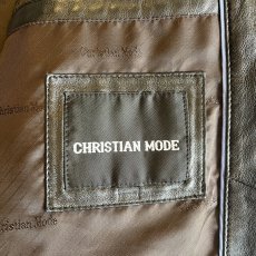 画像14: BLACK COLOR REAL LEATHER OVER DESIGN TAILORED JACKET / Ladies L (14)