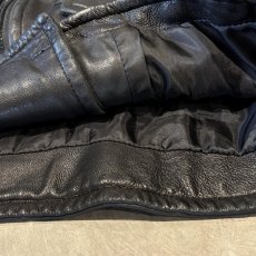画像8: BLACK REAL LEATHER DOUBLE ZIP RIDERS JACKET / Mens M~L (8)