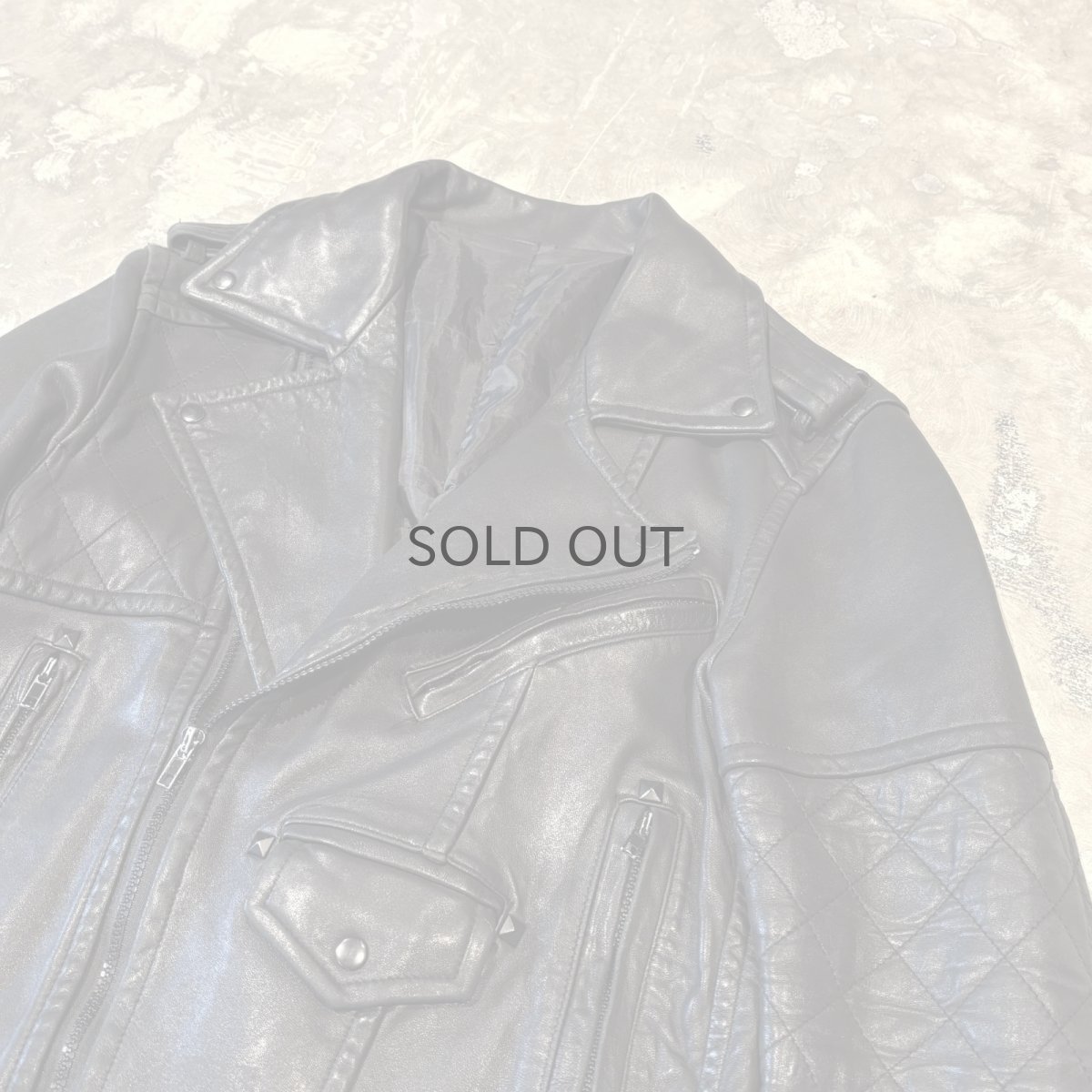 画像4: BLACK REAL LEATHER DOUBLE ZIP RIDERS JACKET / Mens M~L (4)