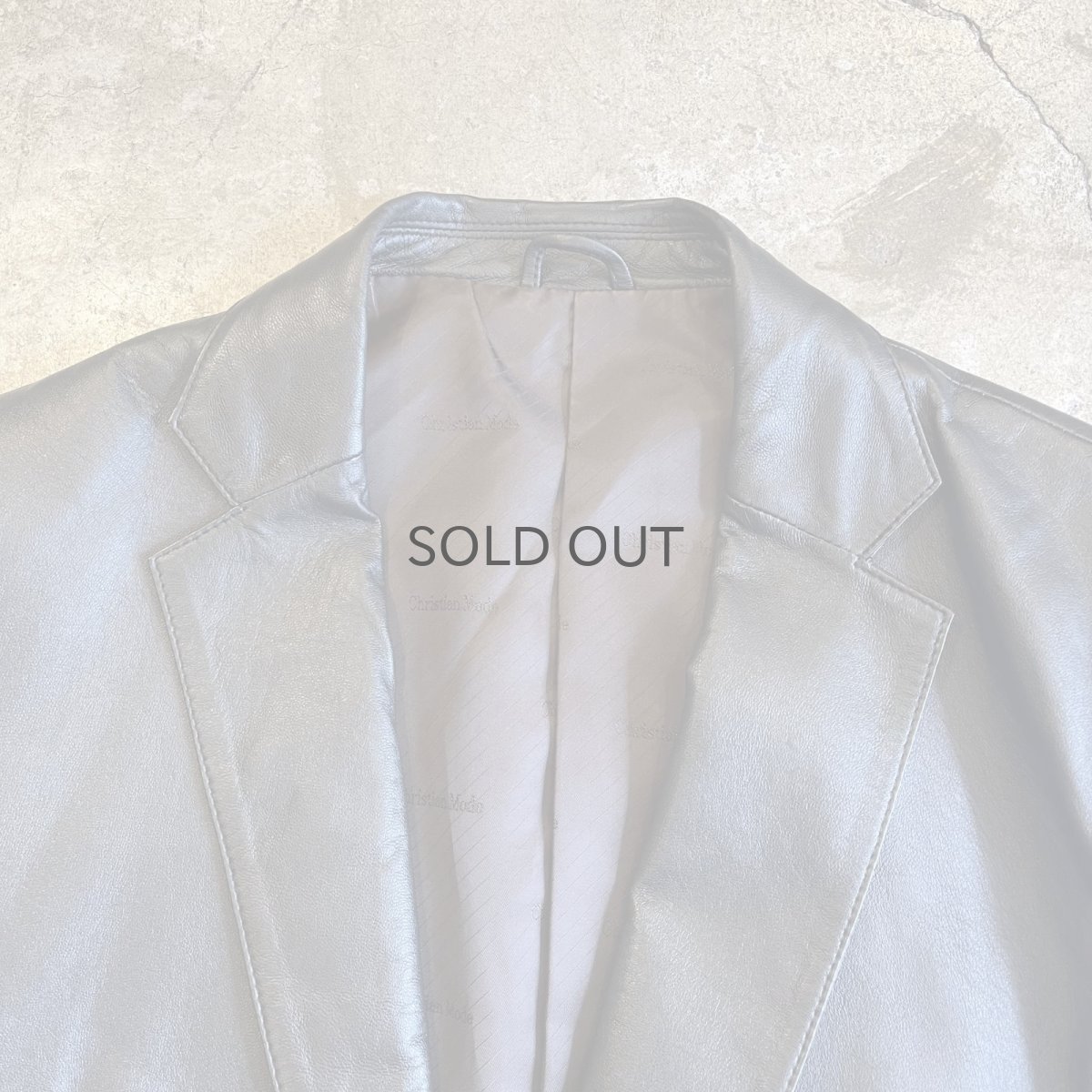 画像11: BLACK COLOR REAL LEATHER OVER DESIGN TAILORED JACKET / Ladies L (11)