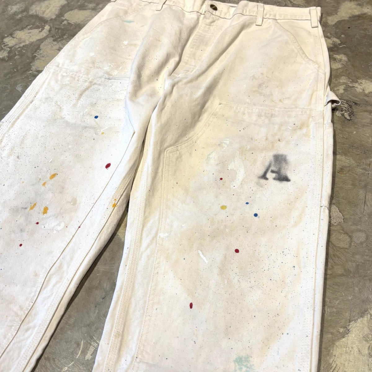 画像4: 【CARHARTT】SPLASH DOUBLE KNEE PAINTER PANTS / W35 / MADE IN USA (4)