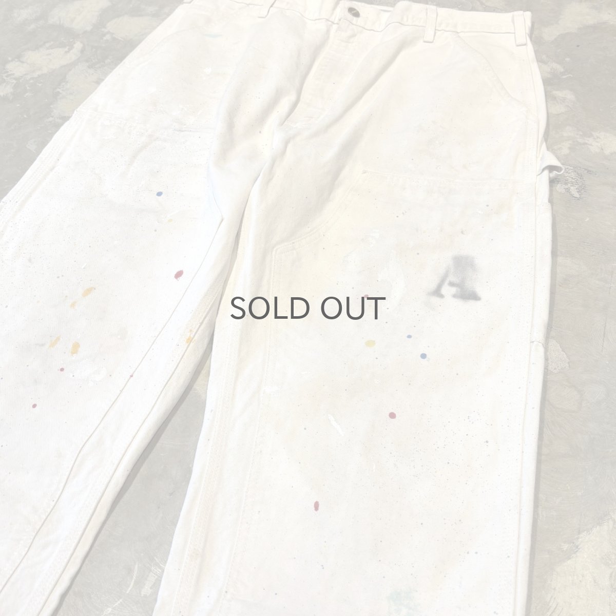 画像4: 【CARHARTT】SPLASH DOUBLE KNEE PAINTER PANTS / W35 / MADE IN USA (4)