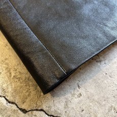 画像3: BLACK COLOR REAL LEATHER OVER DESIGN TAILORED JACKET / Ladies L (3)