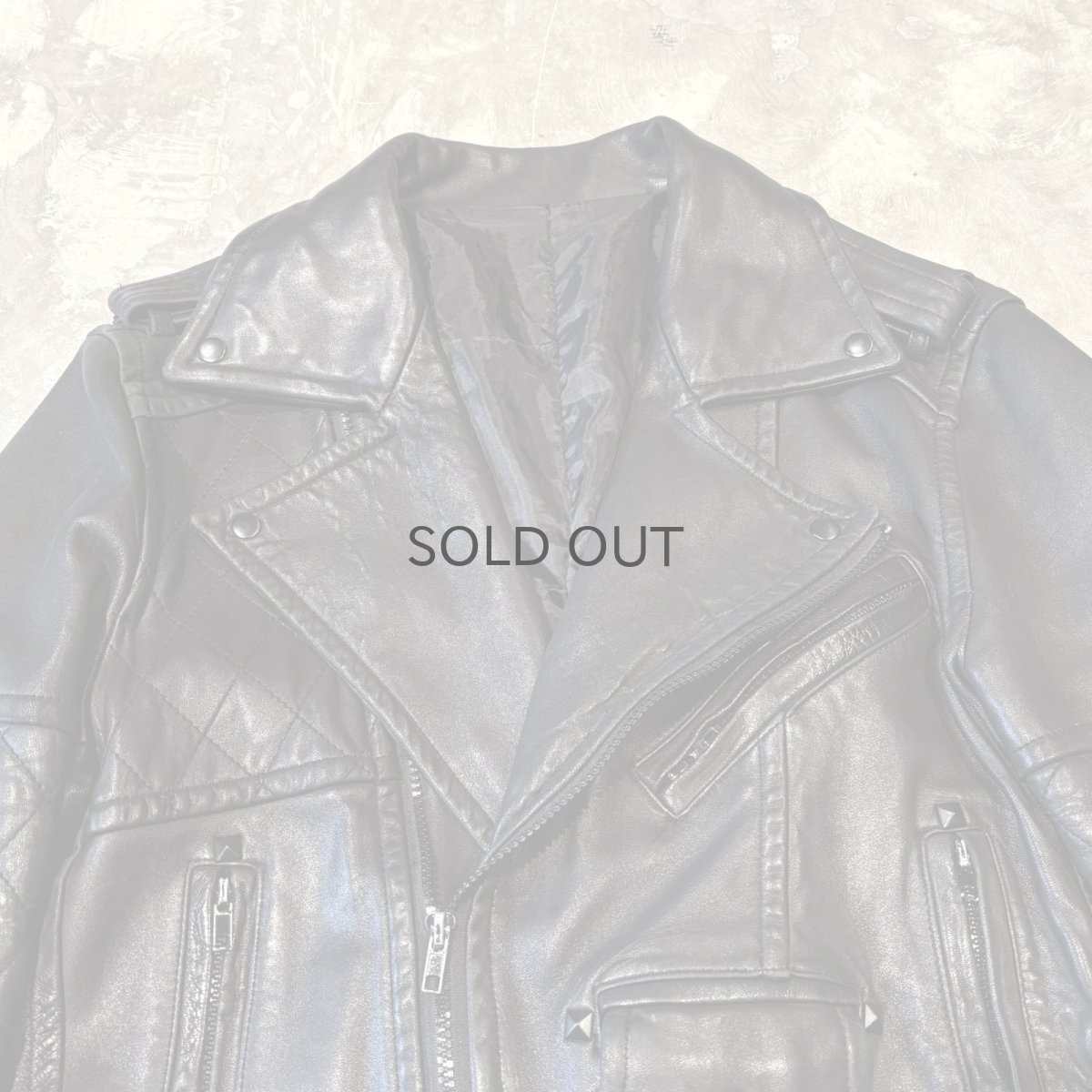 画像12: BLACK REAL LEATHER DOUBLE ZIP RIDERS JACKET / Mens M~L (12)